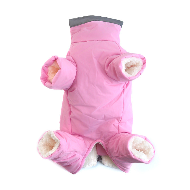Revêtement en coton velouté en peluche manteau chaud et confortable manteau de chien réfléchissant