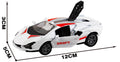 Modèle en alliage voiture peinte voiture de course blanc-12 * 5 *3cm-1 pièce