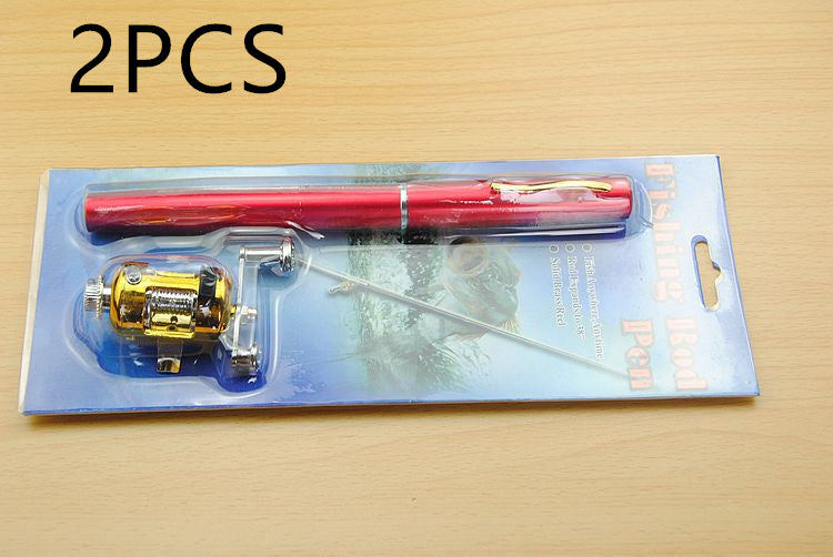 Ensemble d'engins de pêche à la canne à bâton de tambour télescopique