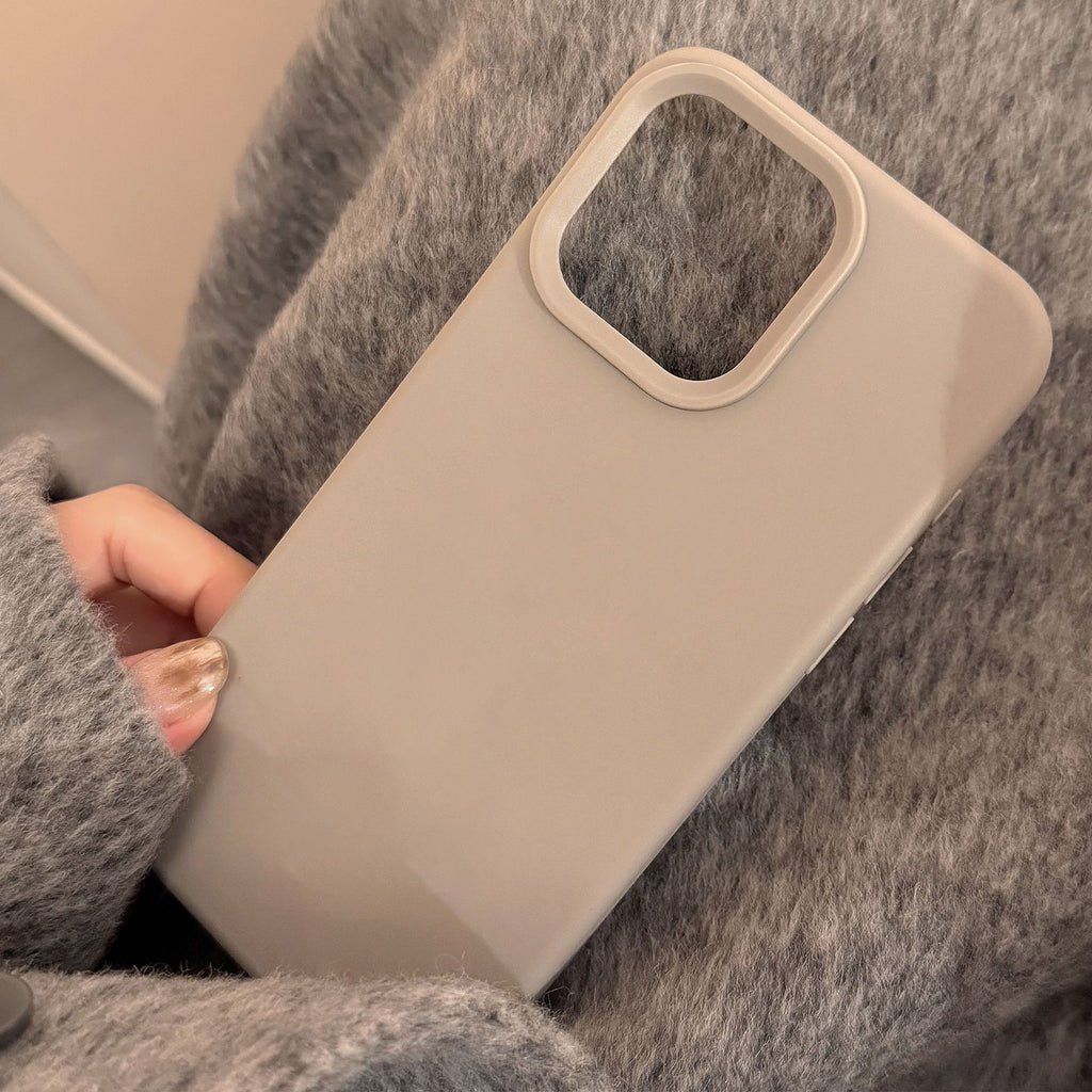 Pure couleur simple boîtier de téléphone en silicone avancé