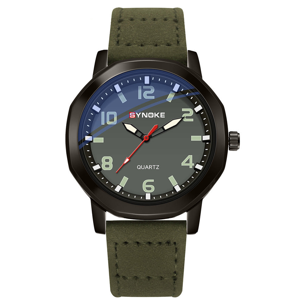 Montre Quartz numérique en alliage de ceinture de sport rétro pour hommes