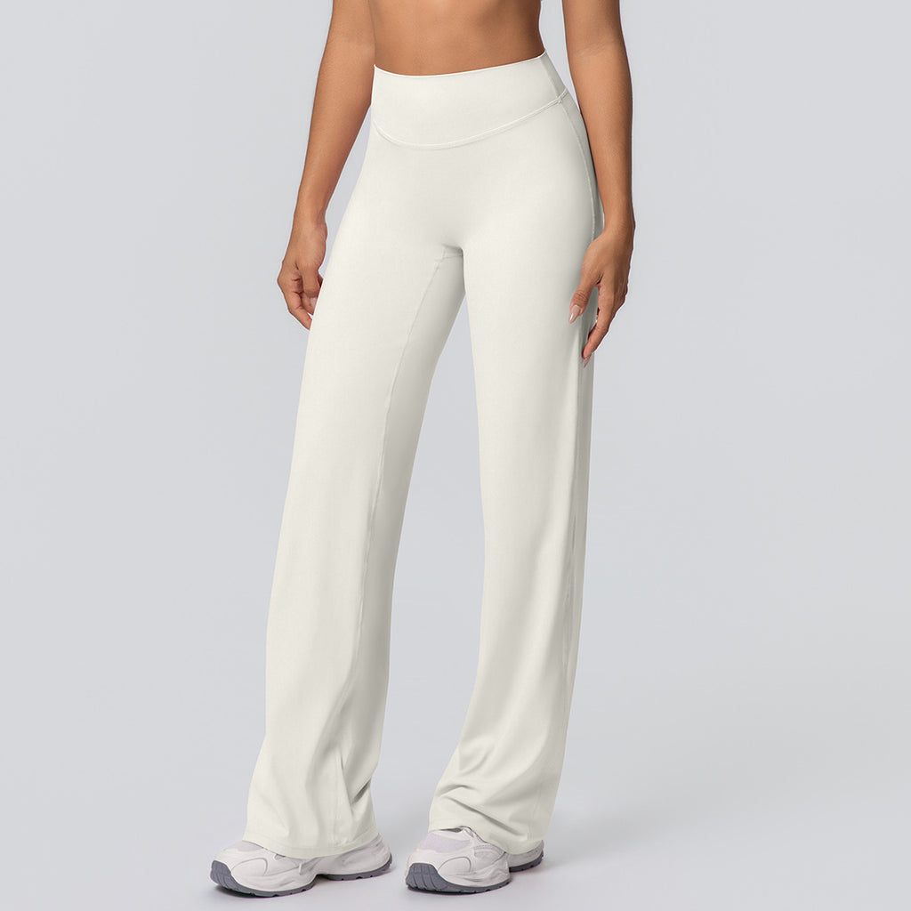 Pantalon de yoga en couleur solide, taille haute C'est un coup de pied