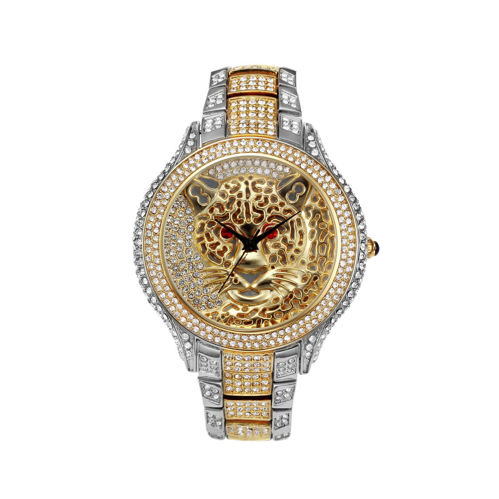 Montre Léopard Diamond Quartz pour femmes