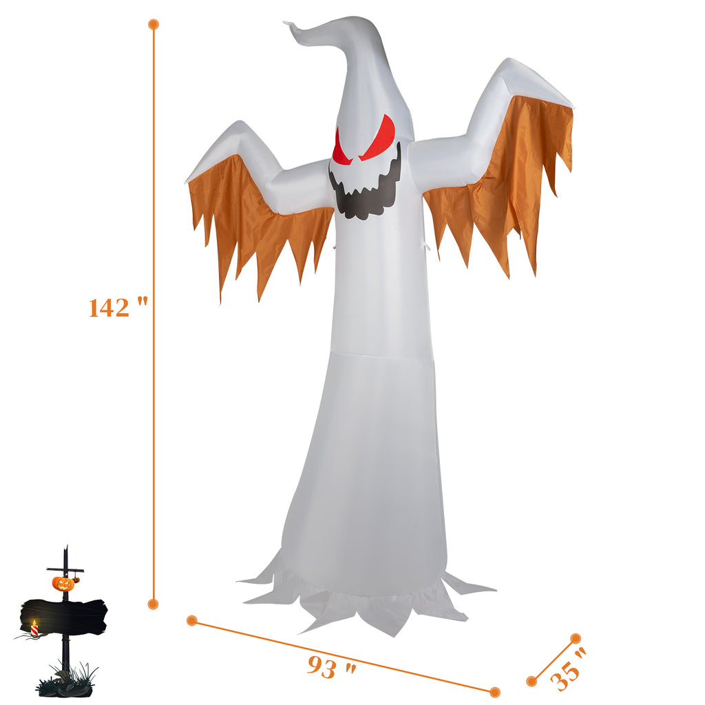 Remplacer 50904039 lumières LED 12ft 4pcs Feux fantômes géants effrayants et clignotants yeux rouges Infla