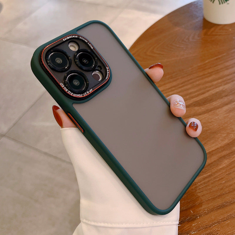 Metal Lens Circle Skin Feeling Matte Protection Cover