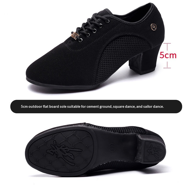 Mesh Oxford Cloth Chaussures professionnelles de danse latine pour l'été