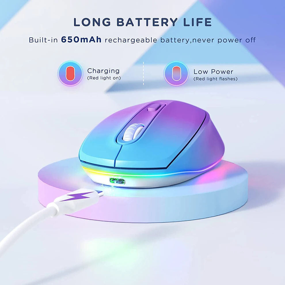 24g Souris sans fil 1600dpi Ergonomic rechargeable