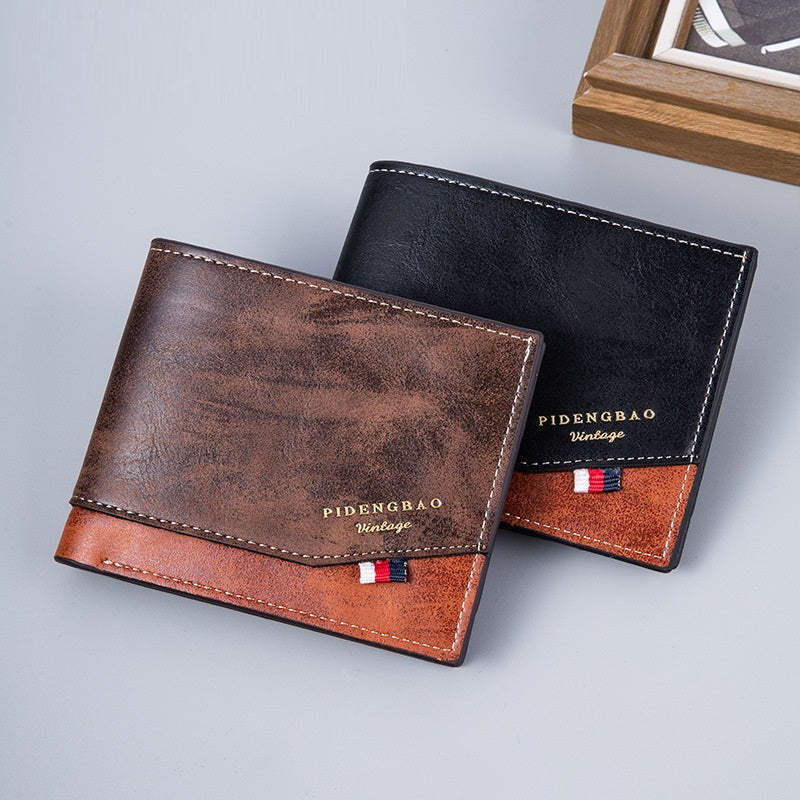 Portefeuille de mode retro doublement mince