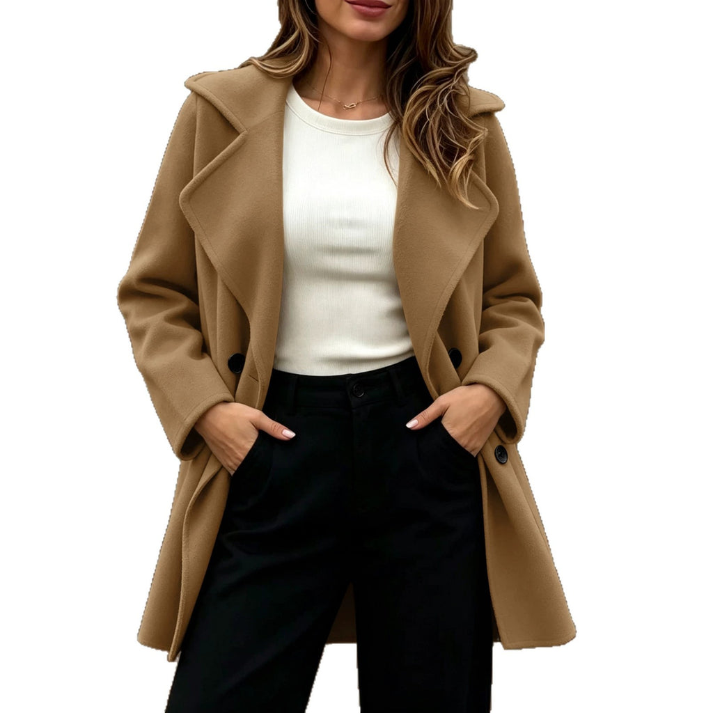 Manteau de laine à double-bras