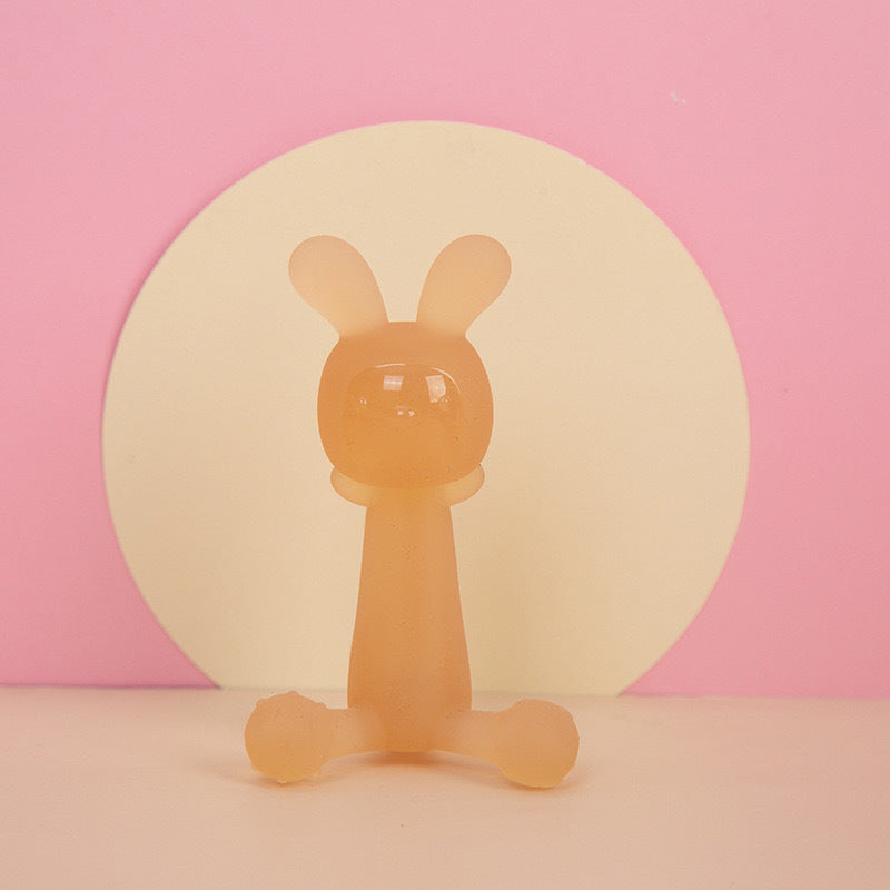 Silicone Lapin Teether Infant Molar Rod Dentition bébé Empêcher l'artéfact de la main