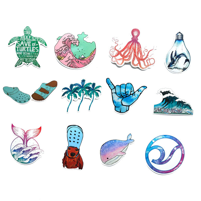 Starfish Surf Volleyball Skateboard Notebook Graffiti Car Body Décoration Sticker