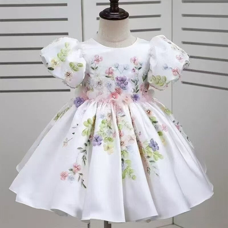 Robe princesse à manches de puff pour enfants