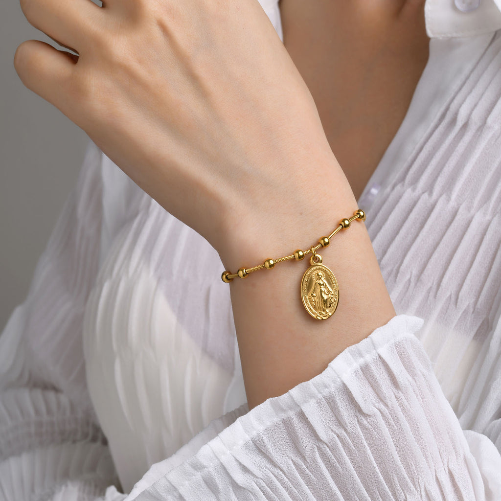 Bracelet en acier inoxydable ovale