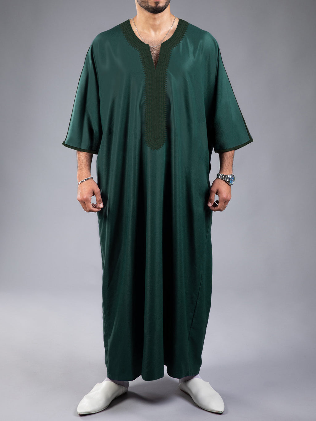 Robe masculine marocaine ethnique à impression numérique 3D