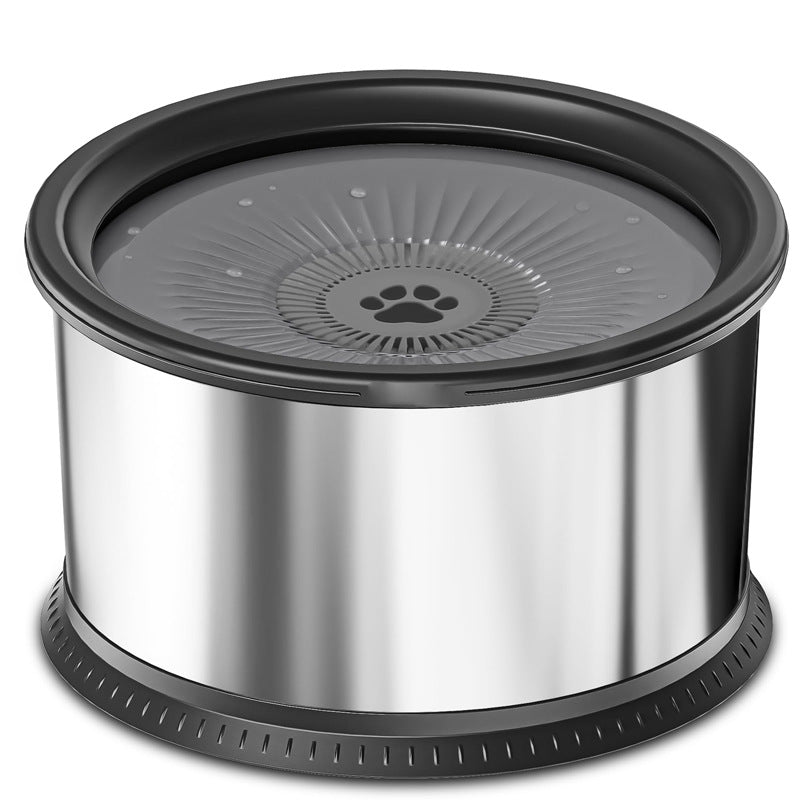 Acier inoxydable Grande capacité Pet Non-dérapant Splash-proof Water Bowl