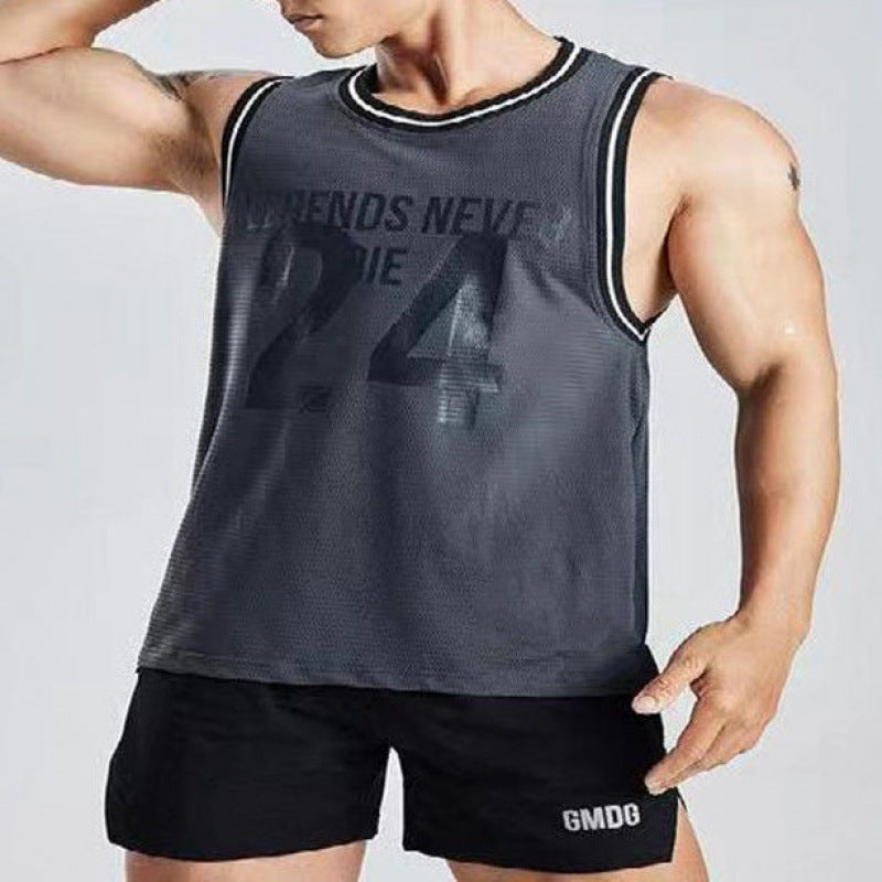Sports à séchage rapide Vest Summer Elastic American Basketball Training No 24 Jersey Vest