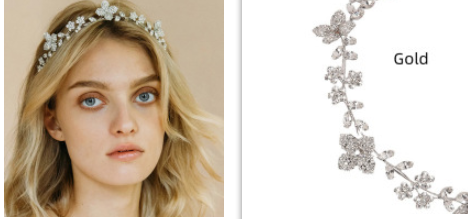 Tête de bande de cheveux Zircon cristal