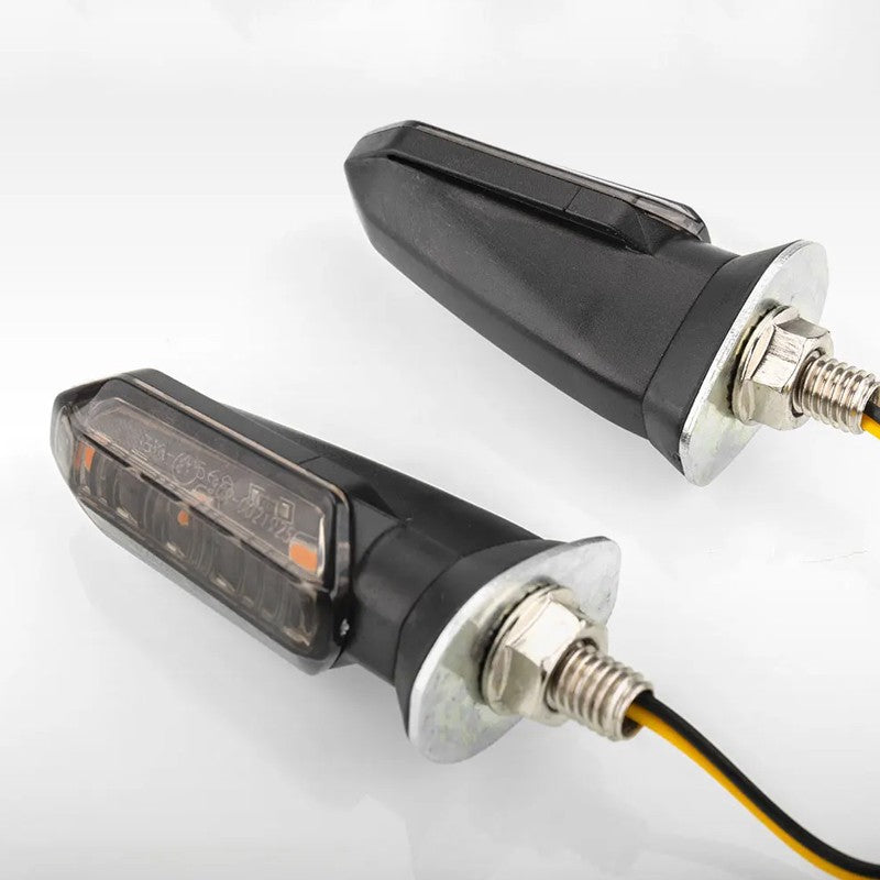 2Pcs moto moto tourner feux de signalisation indicateurs lampe Amber Mini LED 12V
