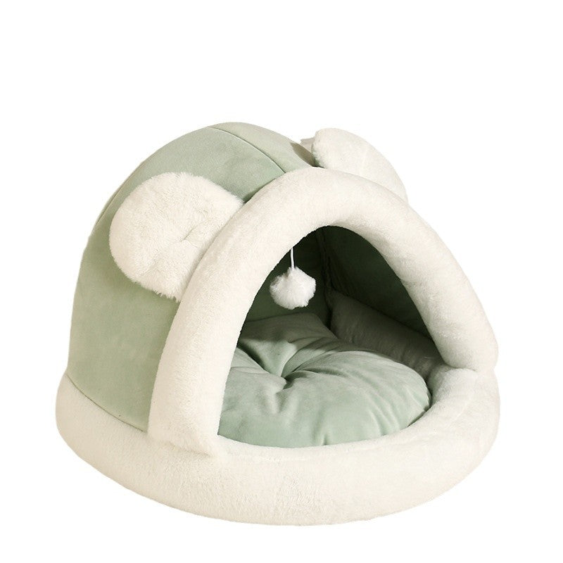 Pet Tent Cave Bed for Cats Petits chiens auto-échauffant Cat Tent Bed Cat Hut confortable Pet Sl