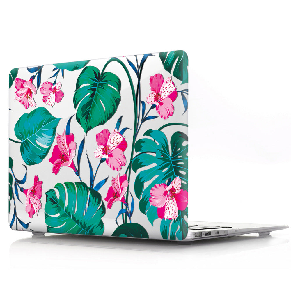 Plastic Laptop Protection Shell Série de fleurs partielles