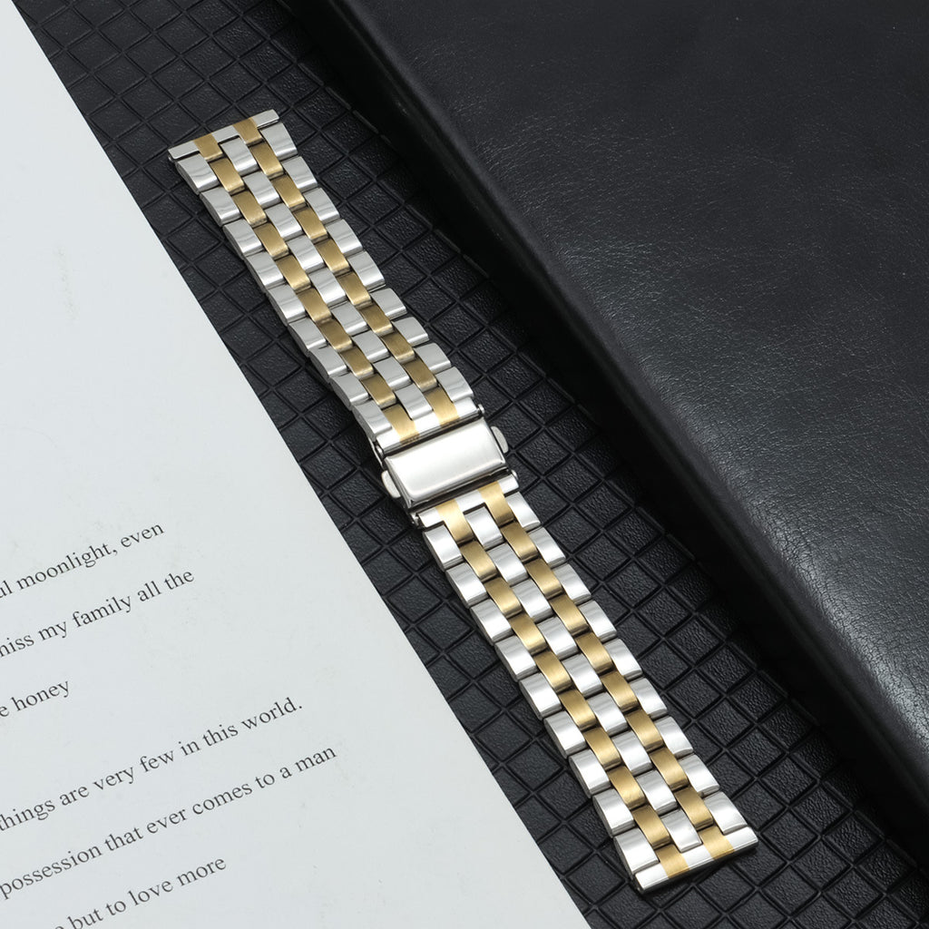 Bracelet en acier inoxydable à cinq perles coloré