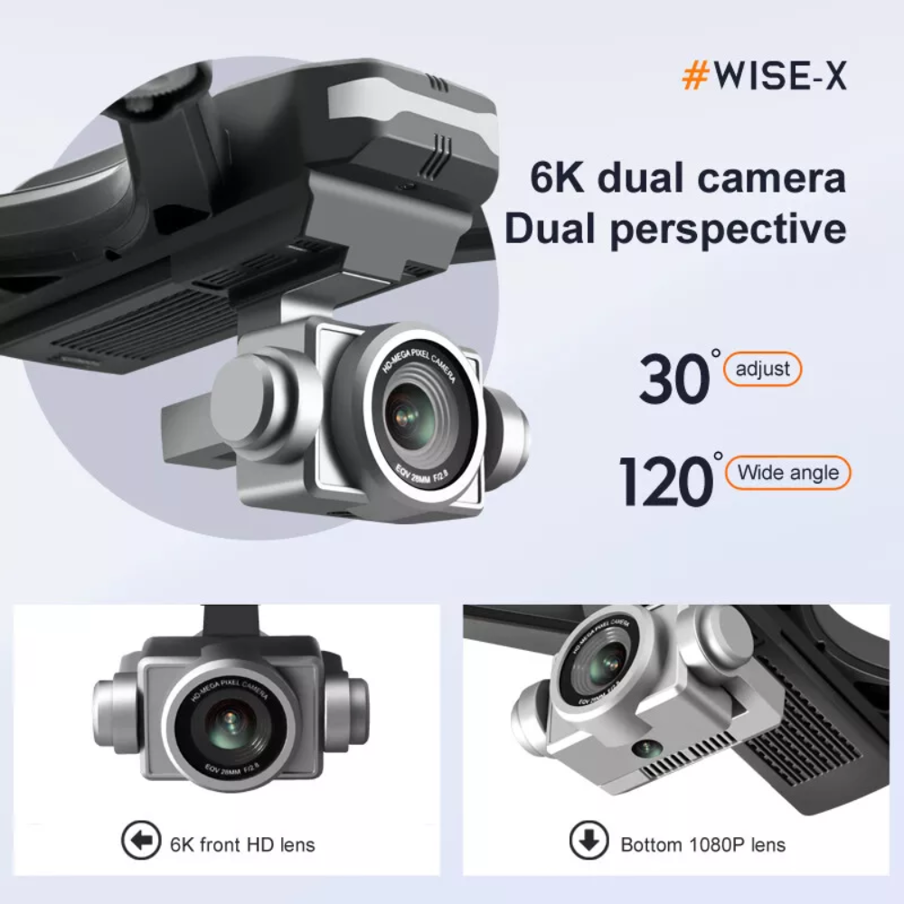 V14 Drone professionnel HD 6K Dual Camera Wifi FPV Portable RC Quadcopter 2 BATTERY