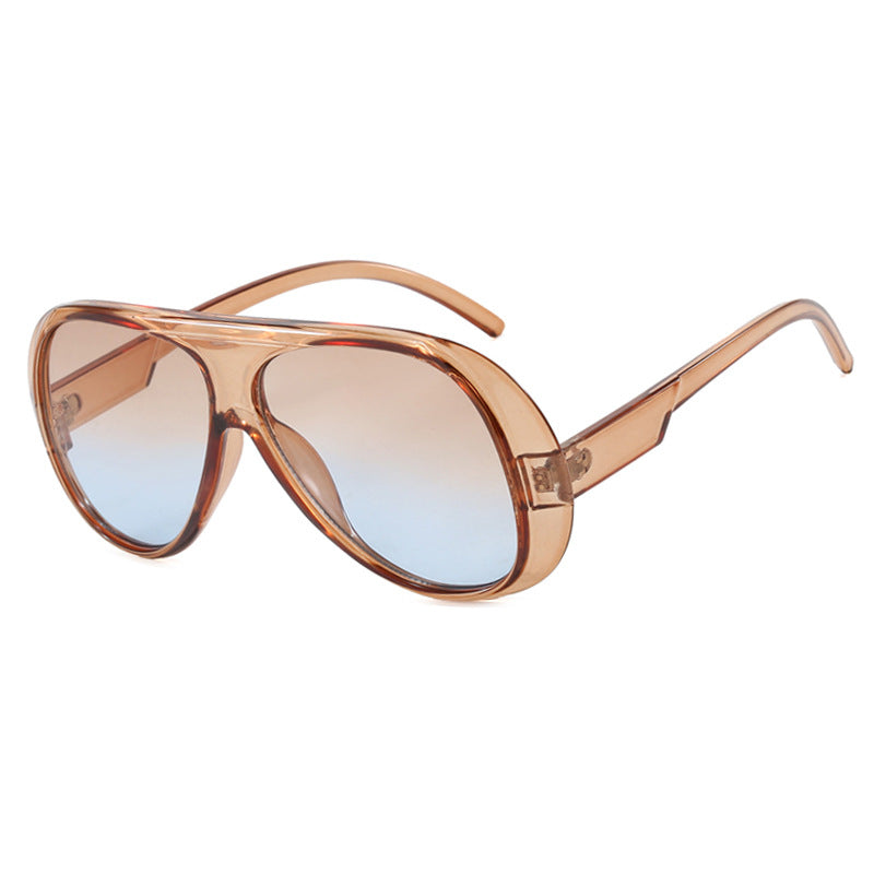 Lunettes de soleil modement surdimensionnées de style grenouille