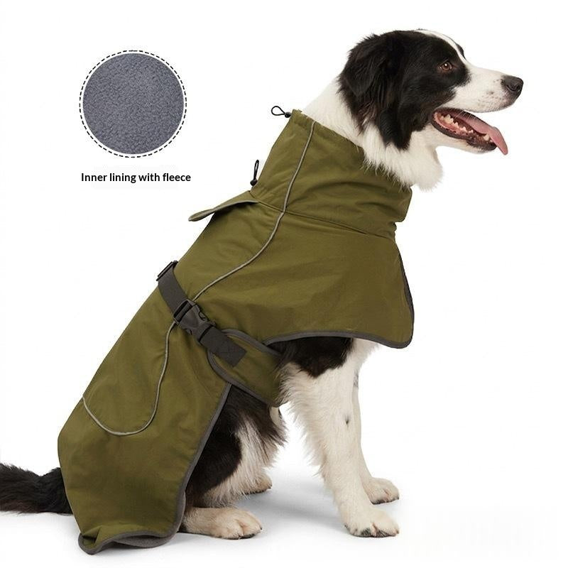 Vêtements de chien d'hiver Fleece-lined Warm Windbreaker