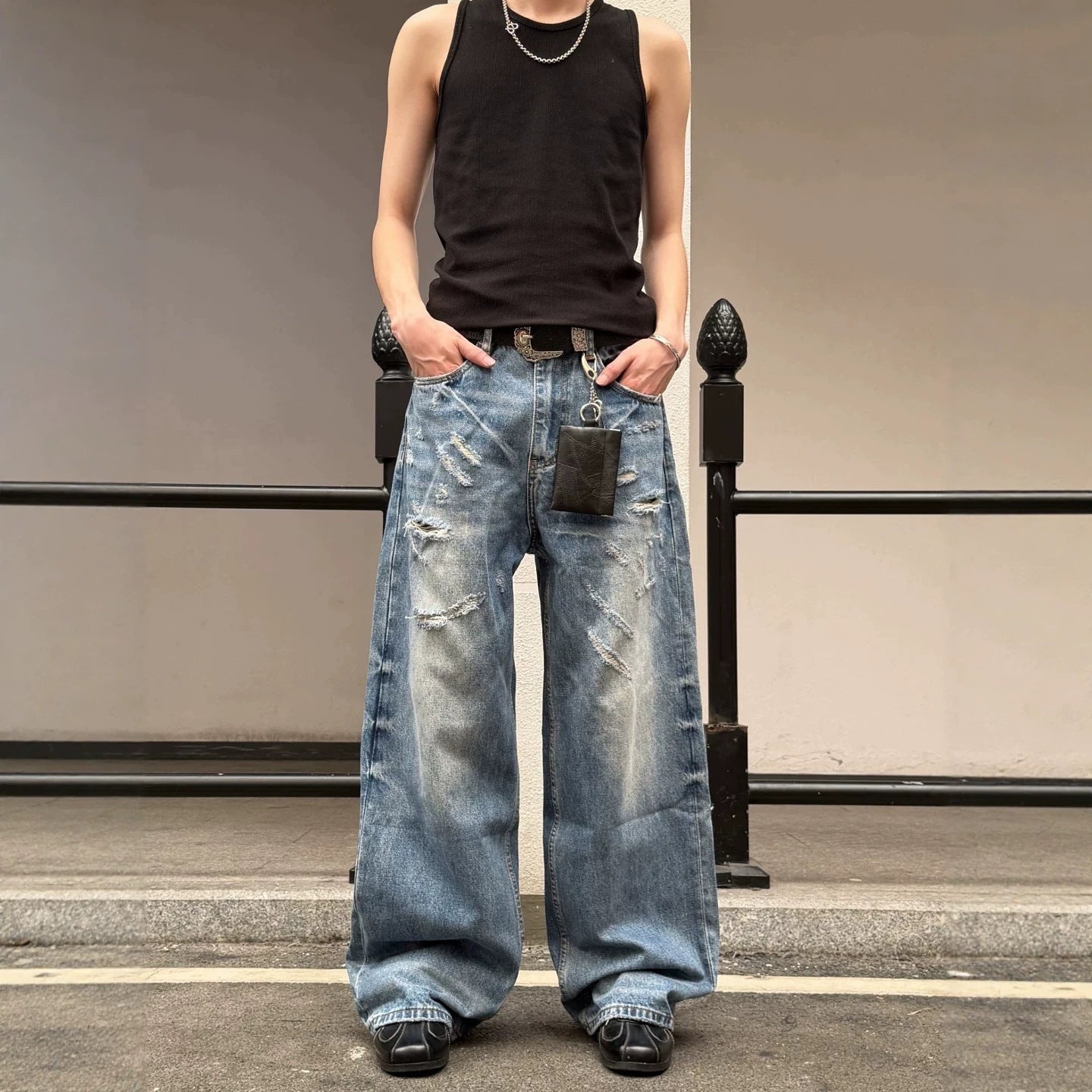 Hommes mode et polyvalents Ripped Jeans