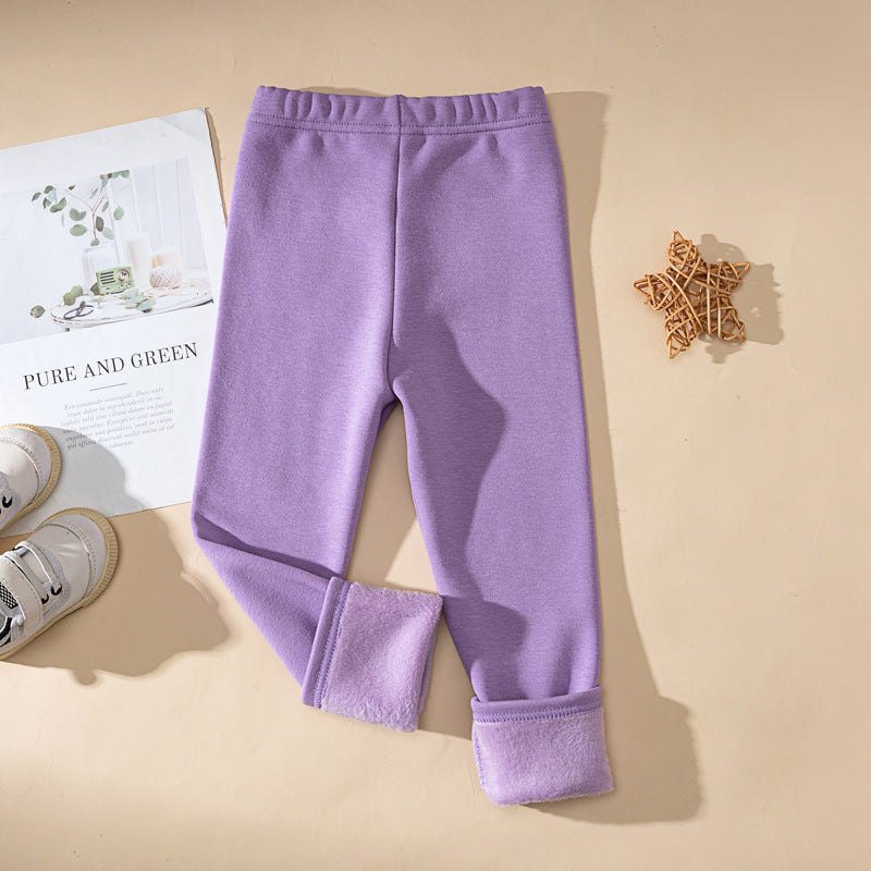 Pantalons d'enfants d'une épaisseur extra-faible doublés de polaire