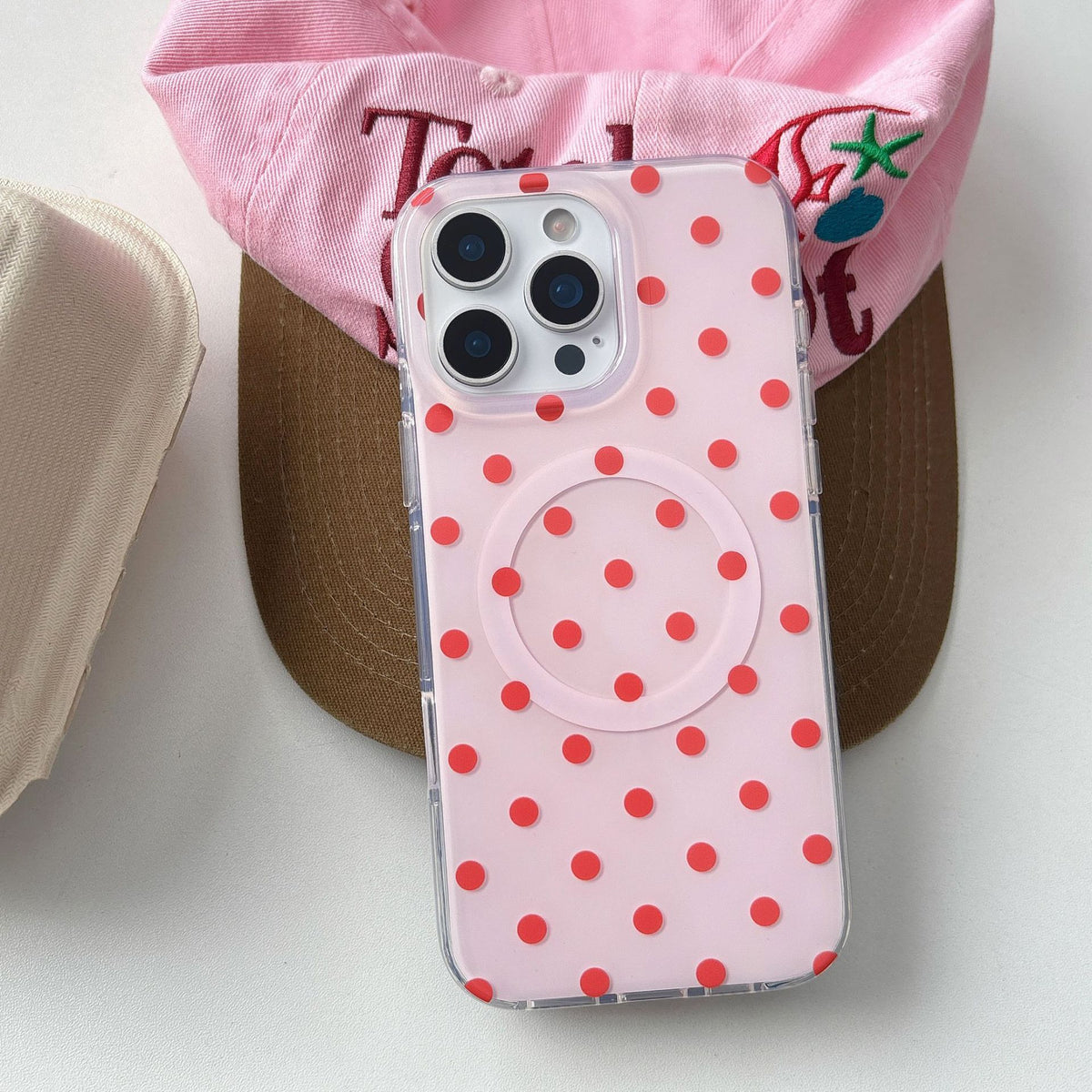 Cas de téléphone Polka Dot Support magnétique