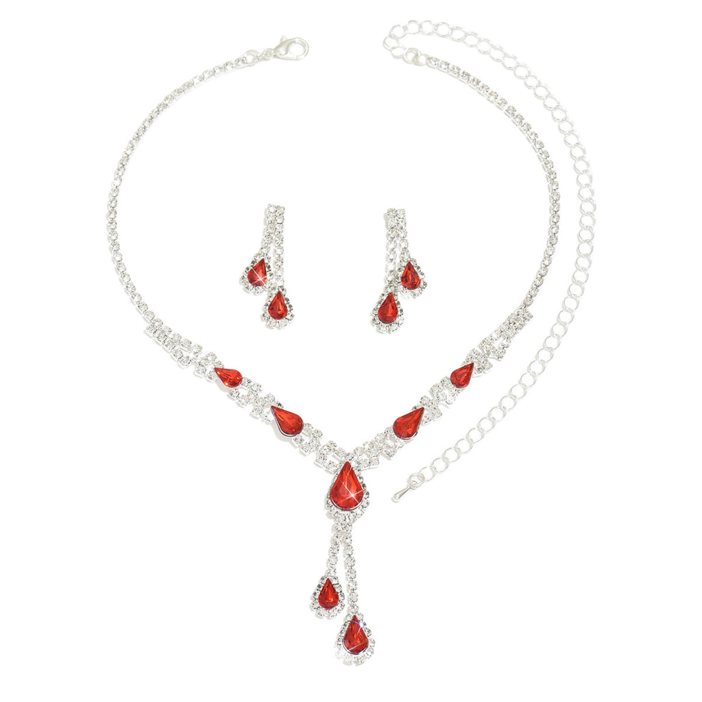 Ensemble de boucles d'oreilles et colliers de 2 pcs pour femmes