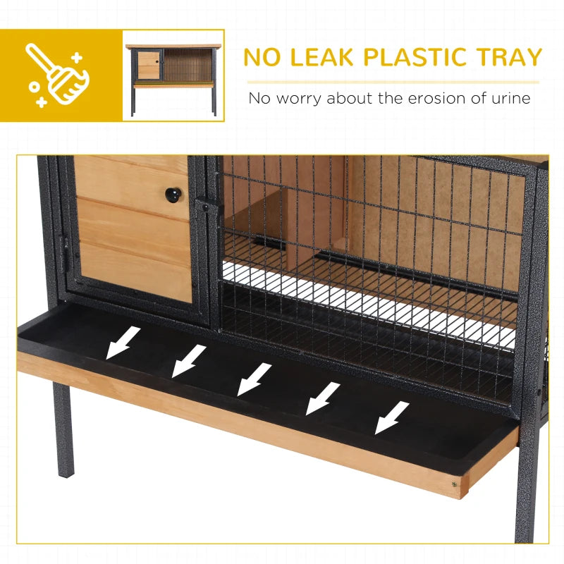 Small animal habitat with metal frame