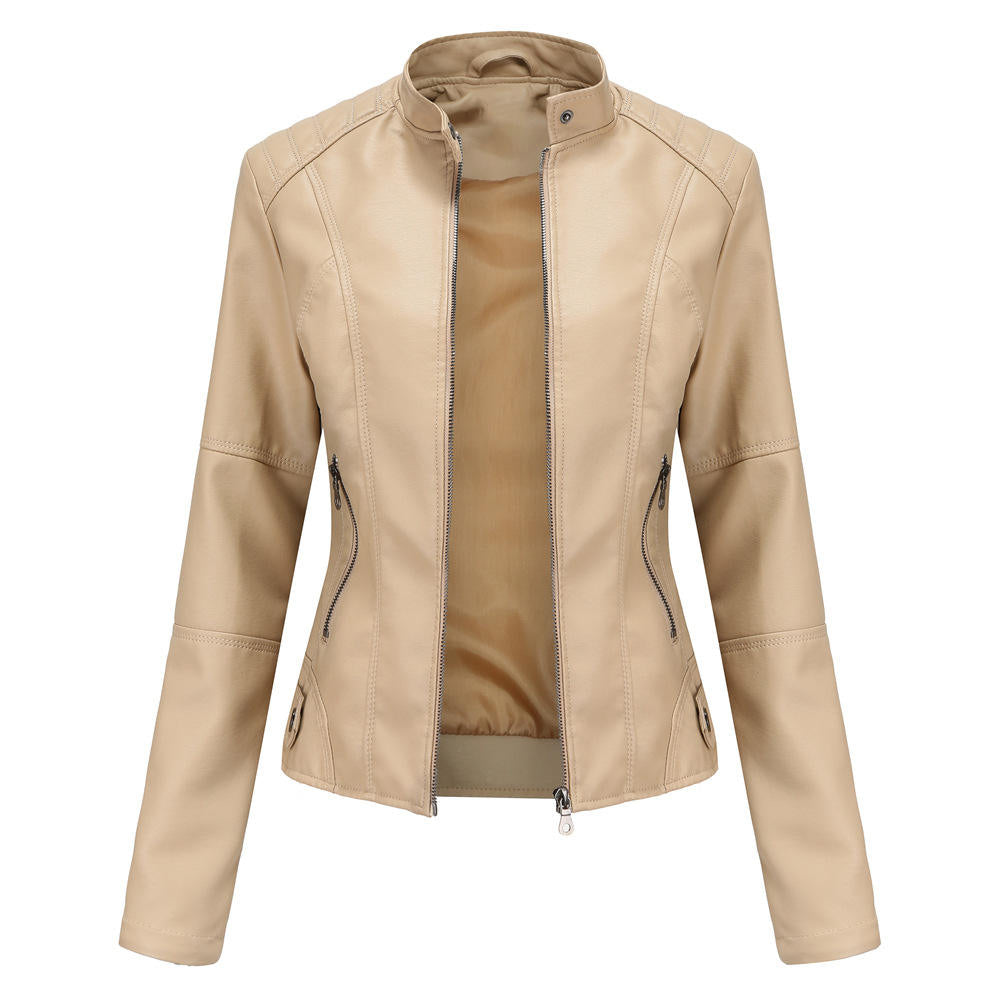 Arrivée Vente chaude AutomneHiver Femmes Fashionable PU Cuir costume