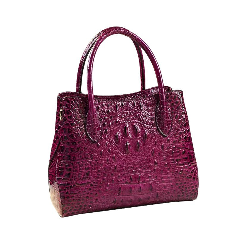Véritable sac en cuir crocodile pour femmes