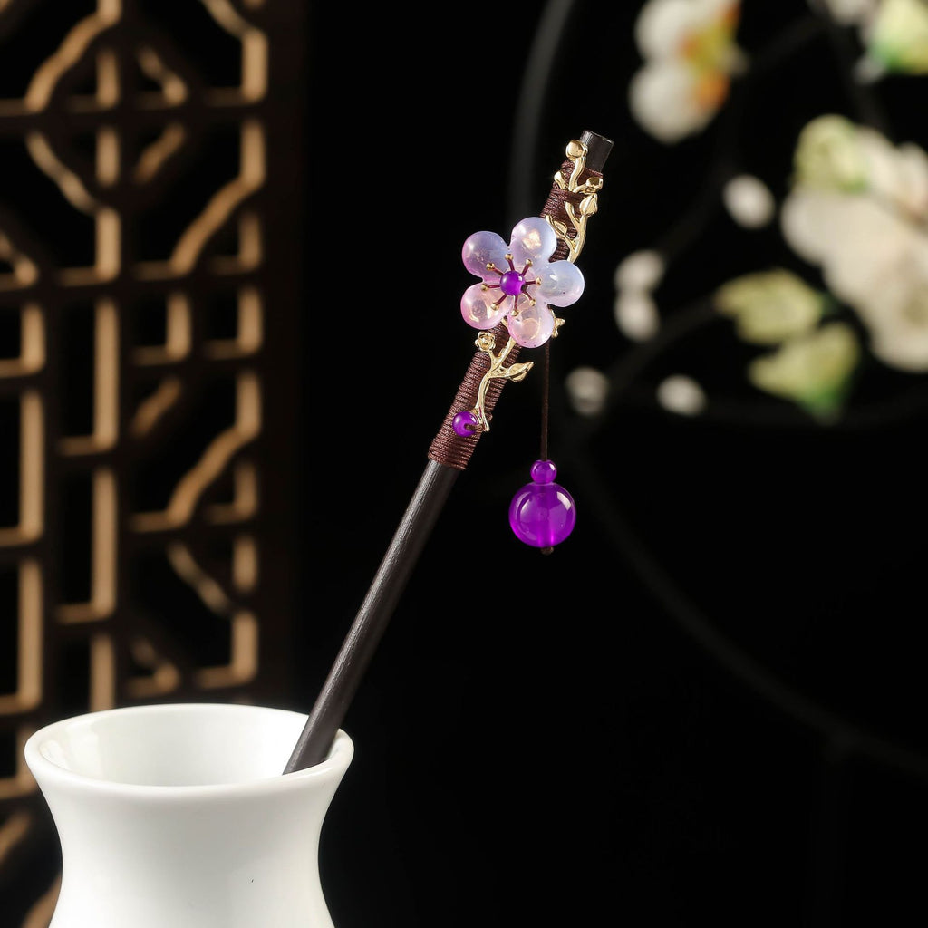 Épin à cheveux en bois de style chinois pour Updos