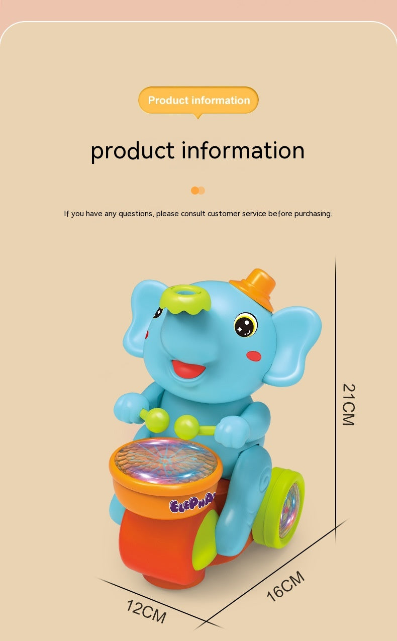Cute Elephant Cool Music Light Electric Toy Car pour Enfants