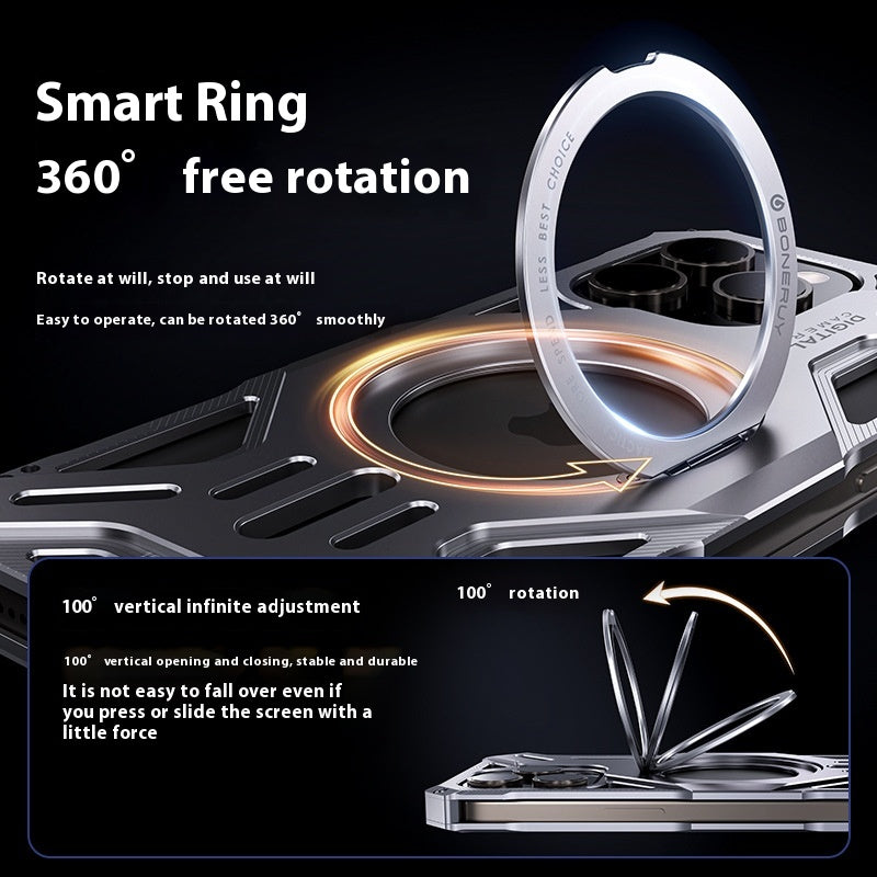 Coffret rotatif magnétique en alliage d'aluminium