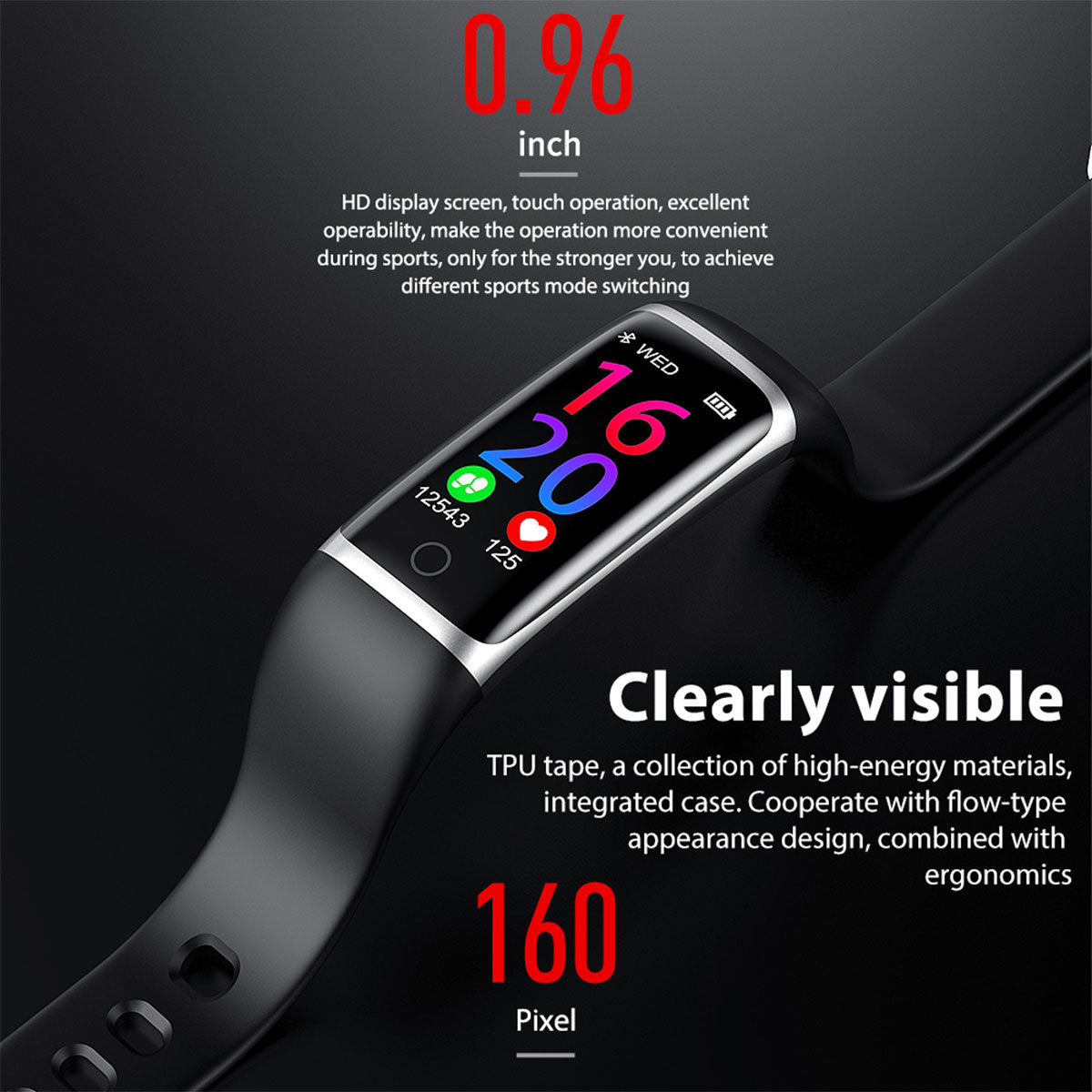 Pedometer Exercice Sommeil Surveillance Bracelet intelligent multifonction