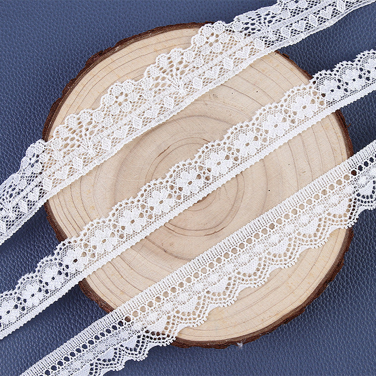 Dentelle élastique Brocade Ammonia Blanc Accessoires de Vêtements