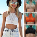 Camisole de plage tricotée main