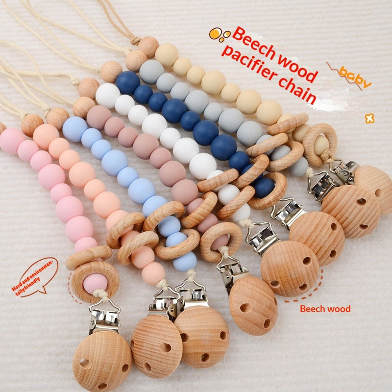 Baby Supplies Creative Baby Silicone Perles Dentition Chaine de sucette à mâcher Chaîne Anti-Lost Stra