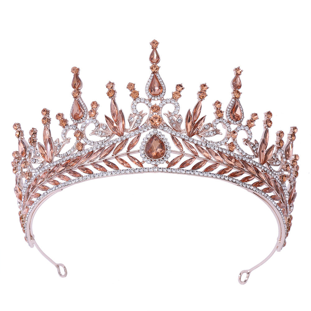 Tête de mariée Hair Hoop Set cristal baroque grande couronne