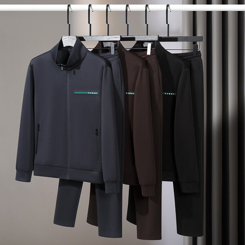 Haut de gamme deux-pièces à manches longues costumes de sport occasionnels hommes