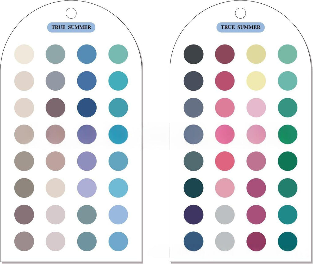 Palette couleur acrylique et carte d'analyse de couleur