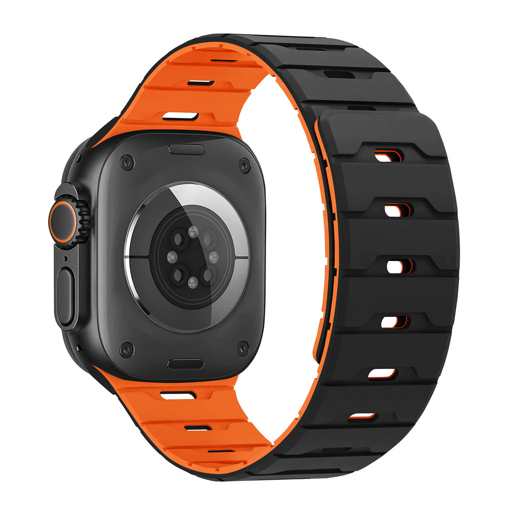 Two-tone magnetic silicone bracelet