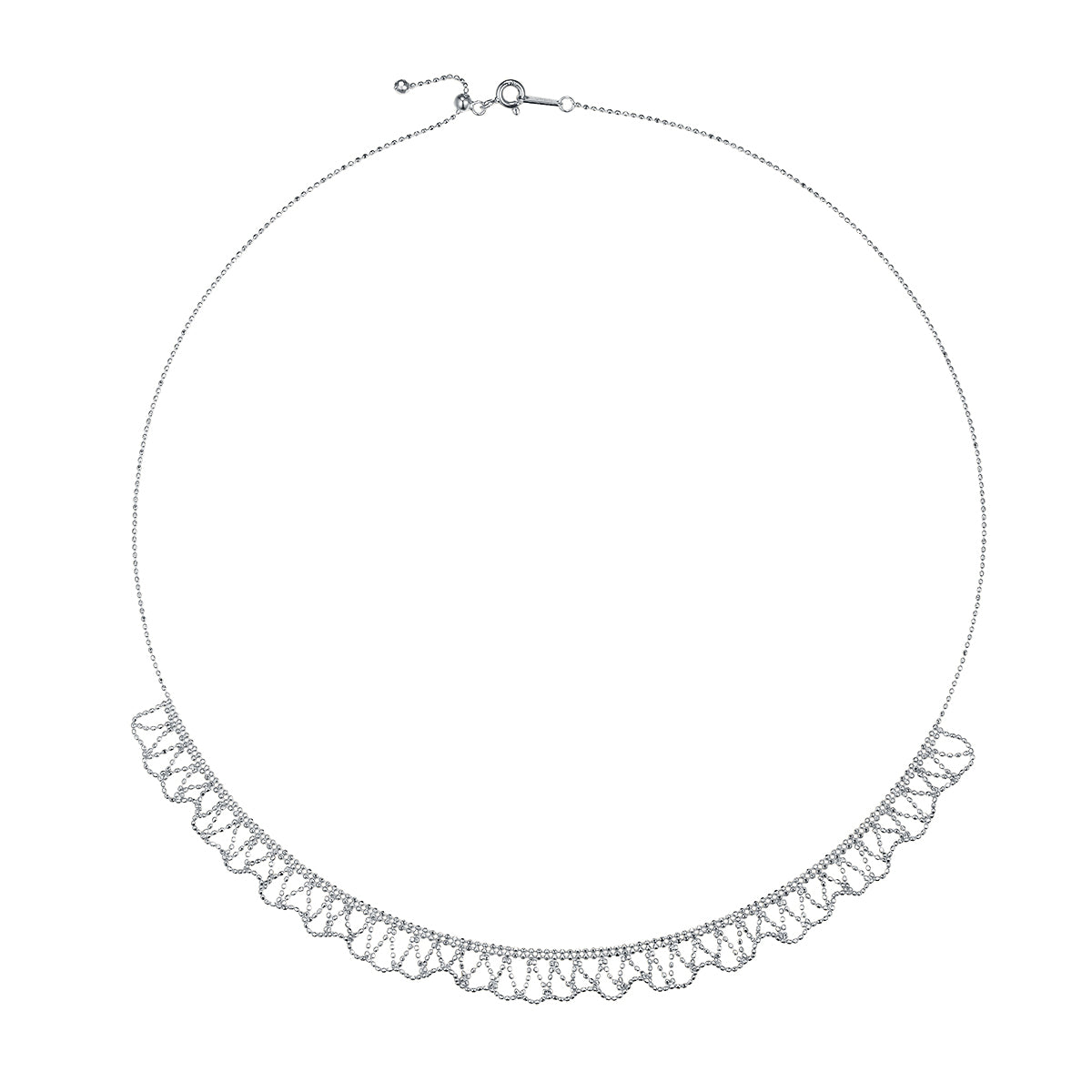S925 Collier en scallop d'argent sterling 45cm réglable 3,6g léger 9mm large 3 couleurs P