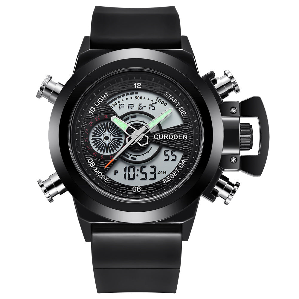 Fashion Belt Multi-Functional Double Display Sports Watch for Men