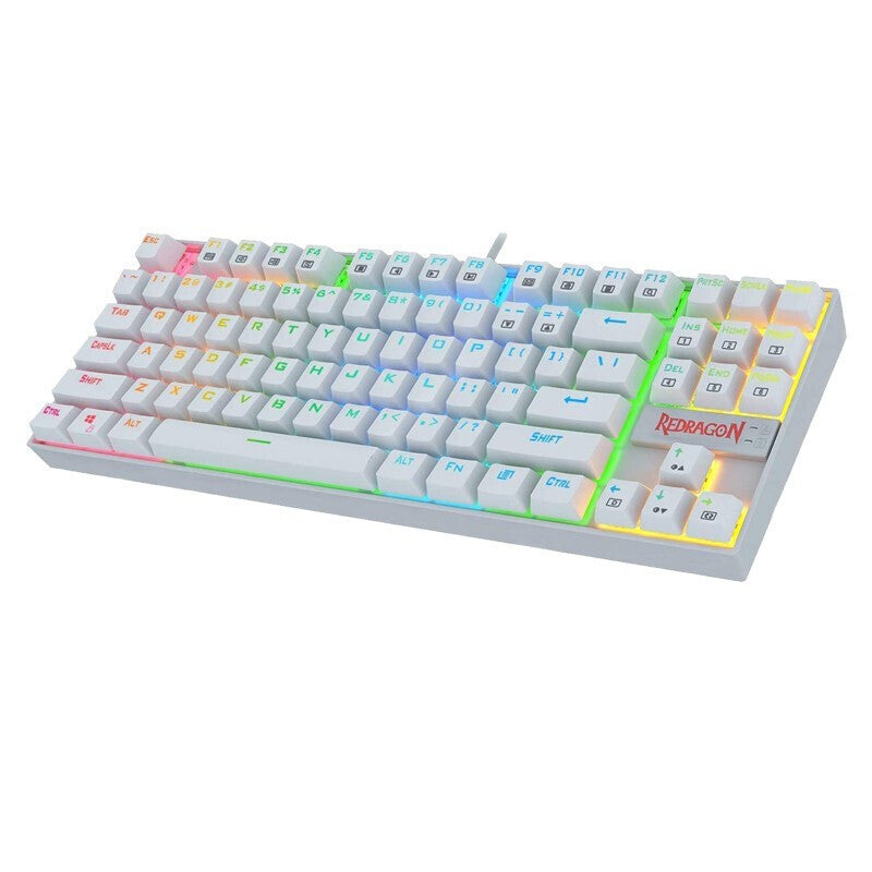 Monochrome Lumineux Câble mécanique E-sports jeu vert Axis clavier
