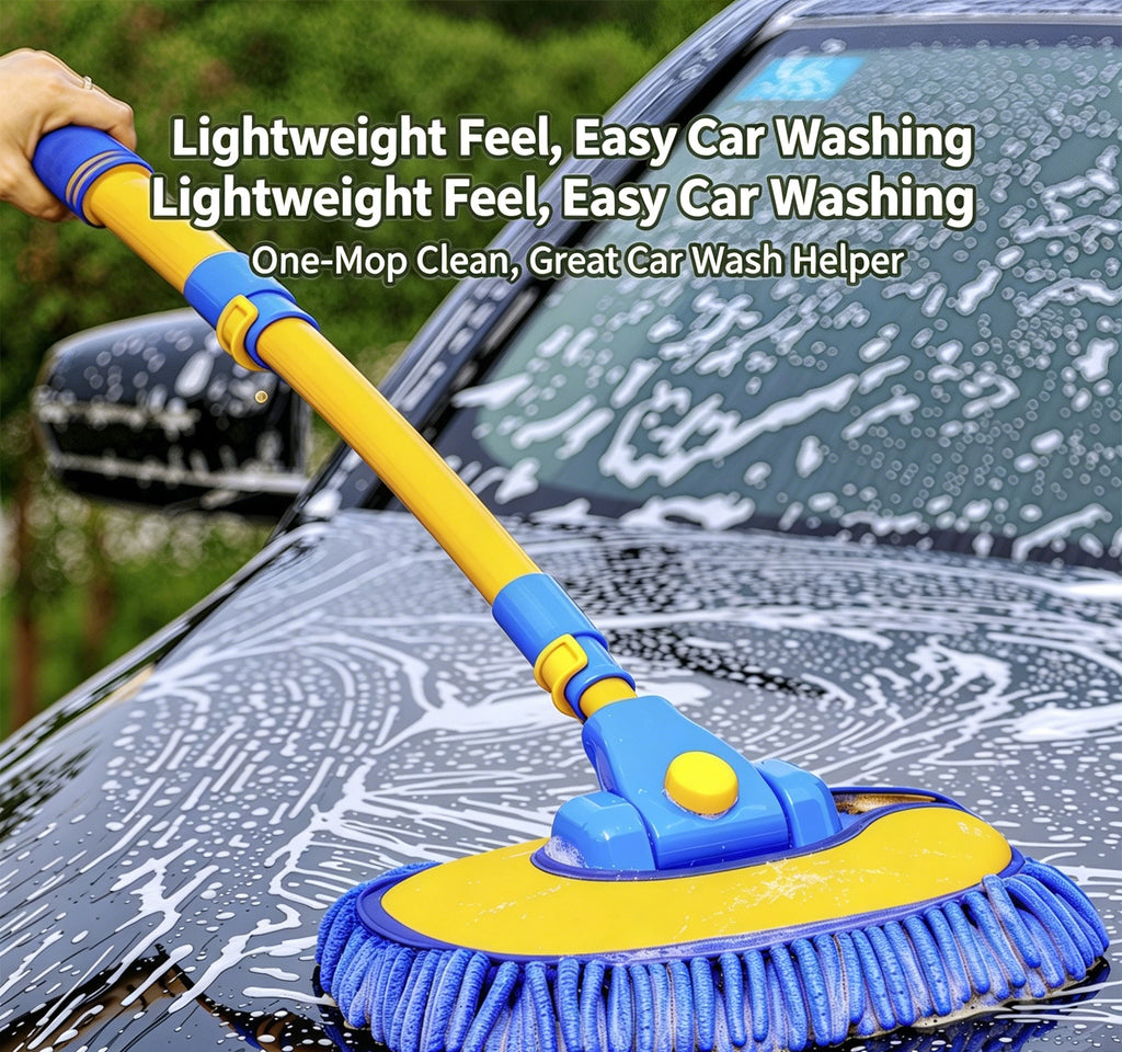Mop de lavage de voiture télescopique